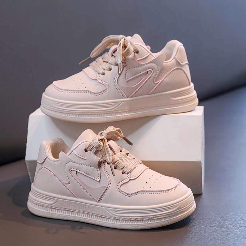 Girls Pastel Color Platform Sneakers Soft Sole Kids School Shoes