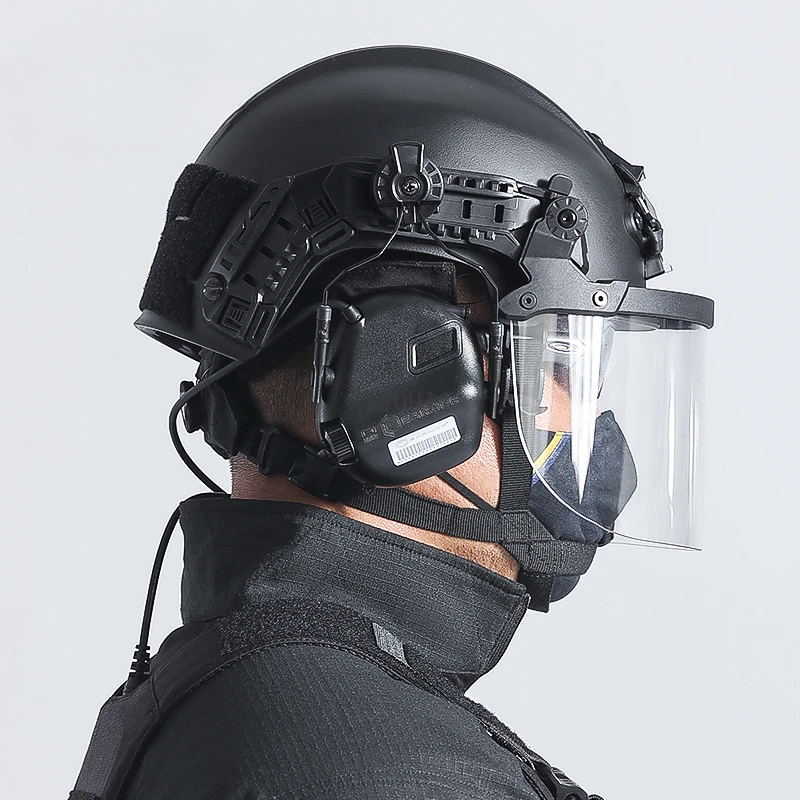 * Caschi Riot Caschi protettivi per pattuglia da lavoro all'aperto Ventilatori militari Caschi tattici Sicurezza del servizio segreto - immagine 4