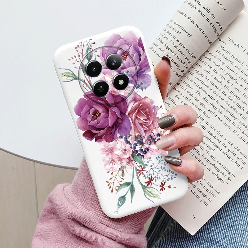 Cute Heart Flower Soft Silicone Matte Protective Back Cover s - Cartoon Design