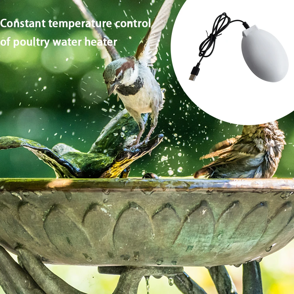 USB Bird Bath De Icer Heater Automatic Power off Birdbath Water Deicer