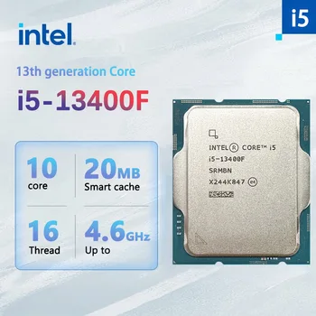 Intel Core i5 13400F CPU Processor New i5-13400F 2.5 GHz 10-Core 16-Thread 65W LGA 1700 1