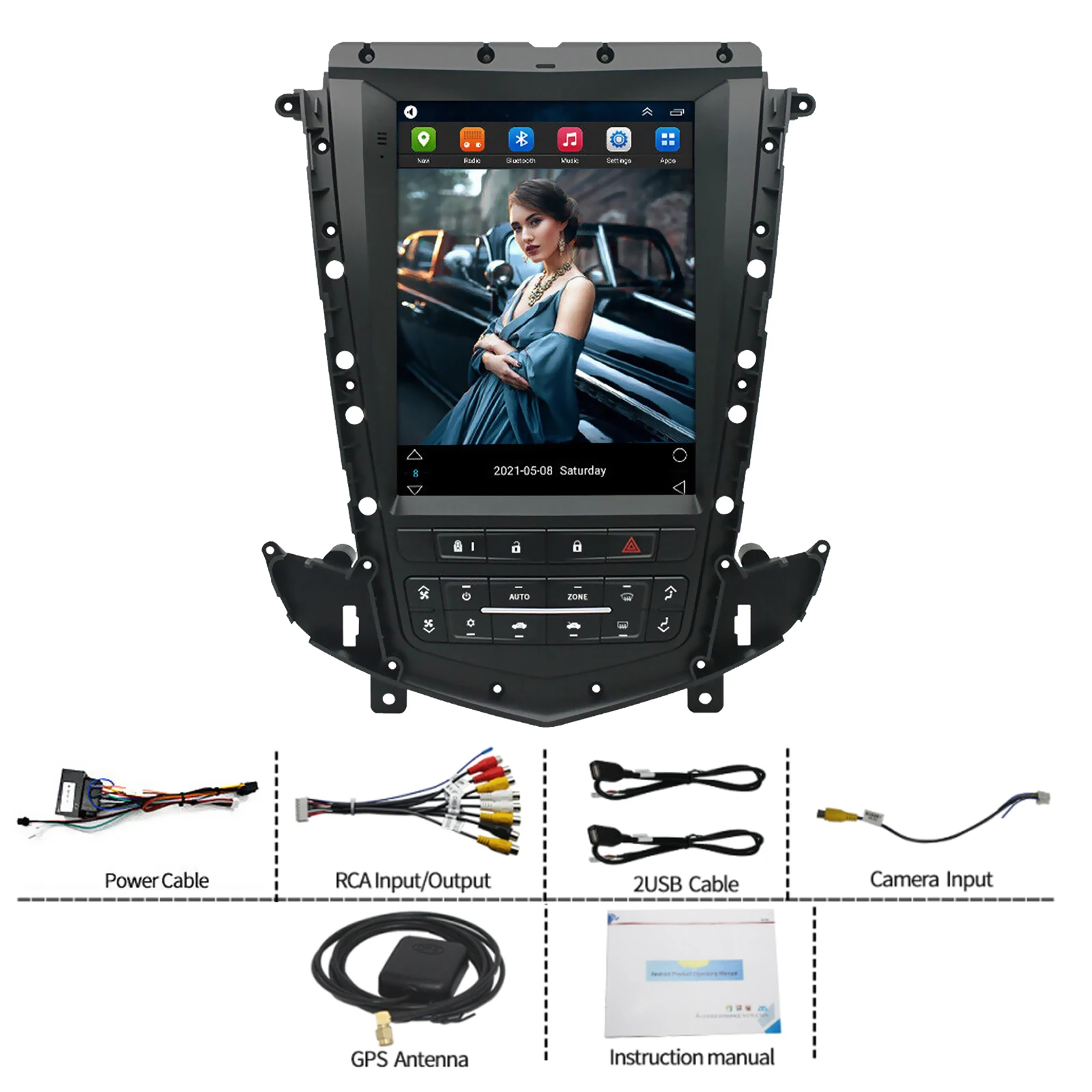 

Android 12 Vertical Stereo Radio GPS Head Unit For Cadillac SRX 2009-2012 Multimedia Player Navigation Carplay Car Electronics