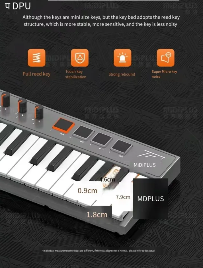Folding MIDI Keyboard Controller Musical Instrument for Kids and Adults Tiny 32+