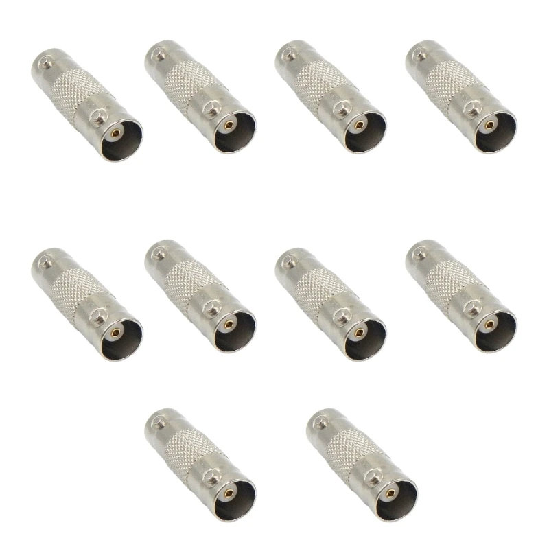 

10Pcs/set BNC Connectors BNC Female to BNC Female Straight RF Coaxial Connector for CCTV DVR System DropShipping