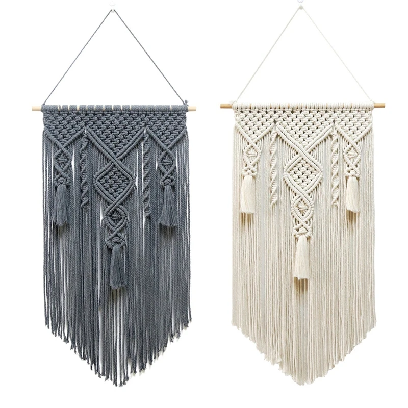 

Nordic Tapestry Handwoven Tassel Cotton Rope Hanging Pendant Ornament for Home Bedroom Living Room Decoration Supplies