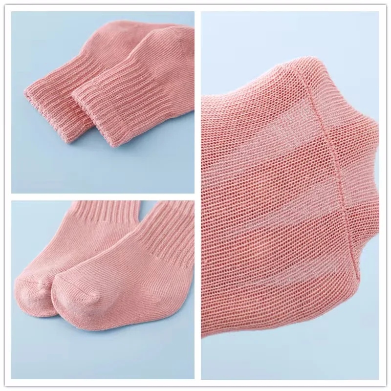 Newborn Baby Socks Boys Girls Cotton Solid Soft Infant Girl Boy Toddler Sock Spring Autumn 0 to 12 Month 6Pairs/lot baby socks