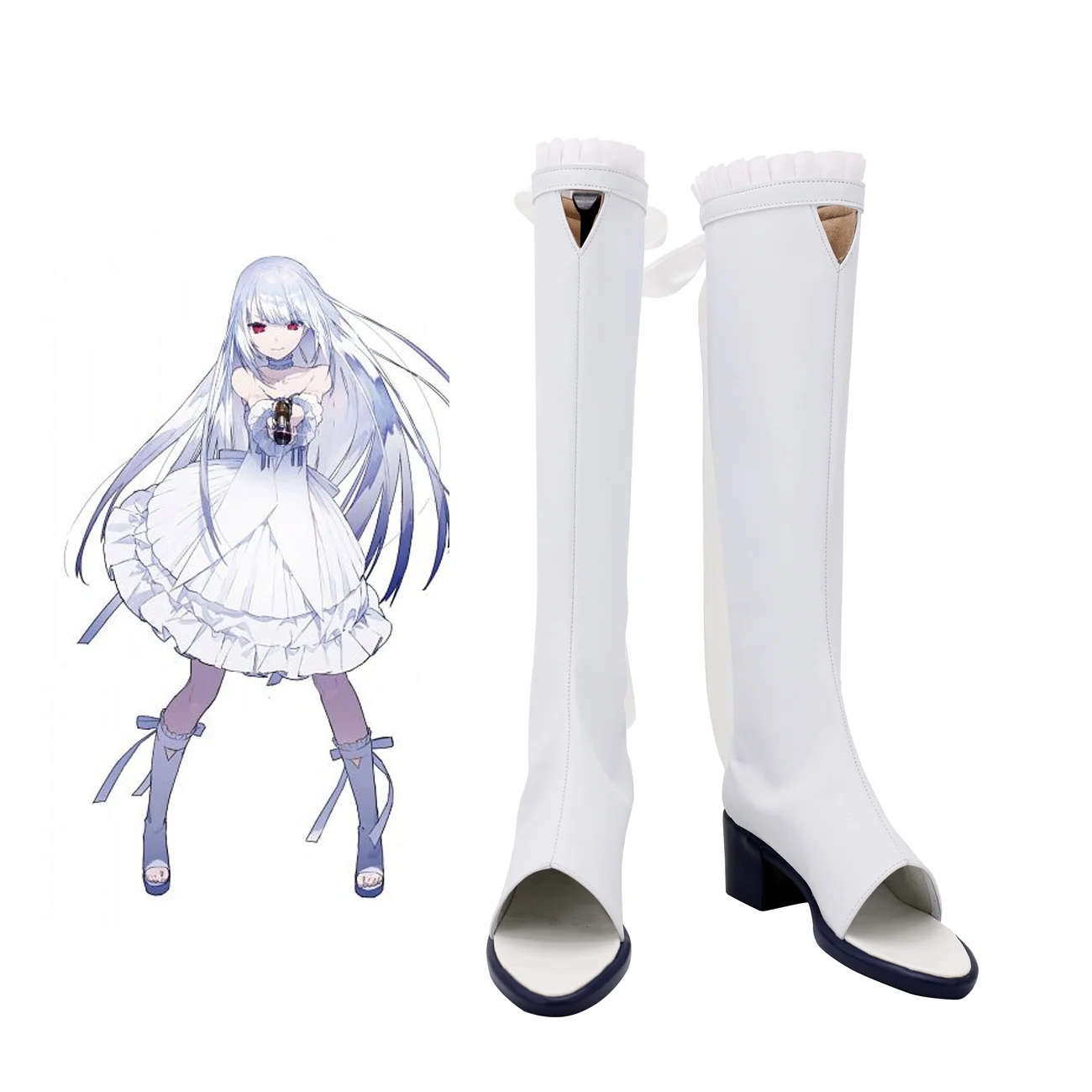 

Белые кожаные ботинки для косплея Date A Live hihiki Higoromo на заказ