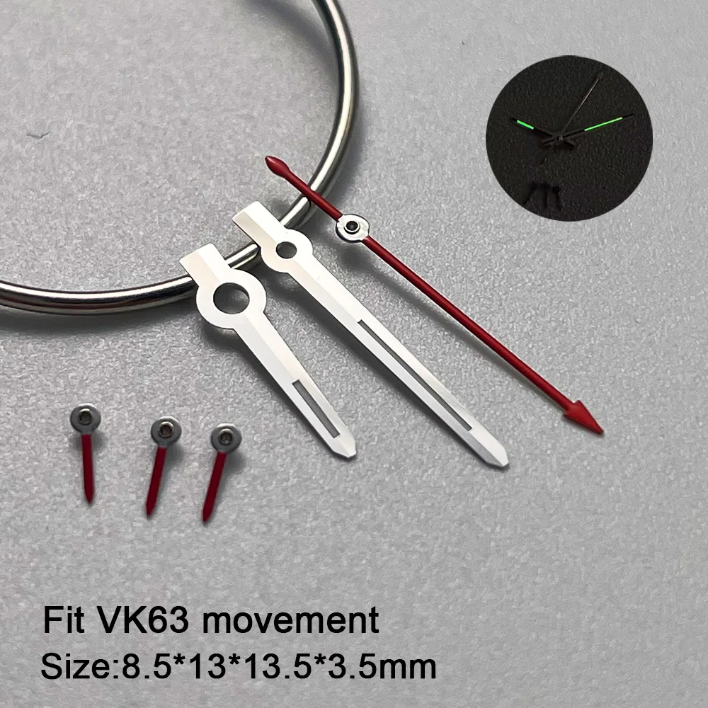 Watch Accessories 8.5*13*13.5*3.5mm VK63 Watch Hand For VK63 Movement Watch Needle Hands