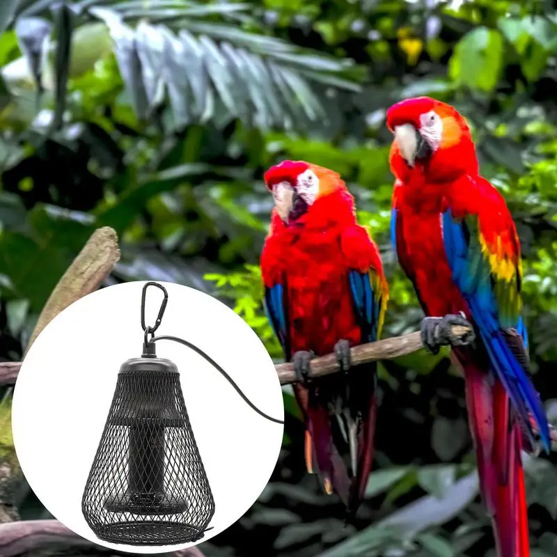 Tortoise Heat Lamp Parakeet Bird Warming Lamp 100W No Light Ceramic Bearded Dragon Snake Turtle Pet Heater Lampshade