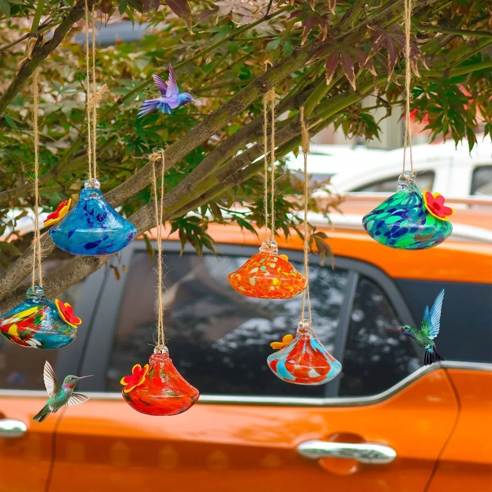 Glass Hummingbird Feeder 1
