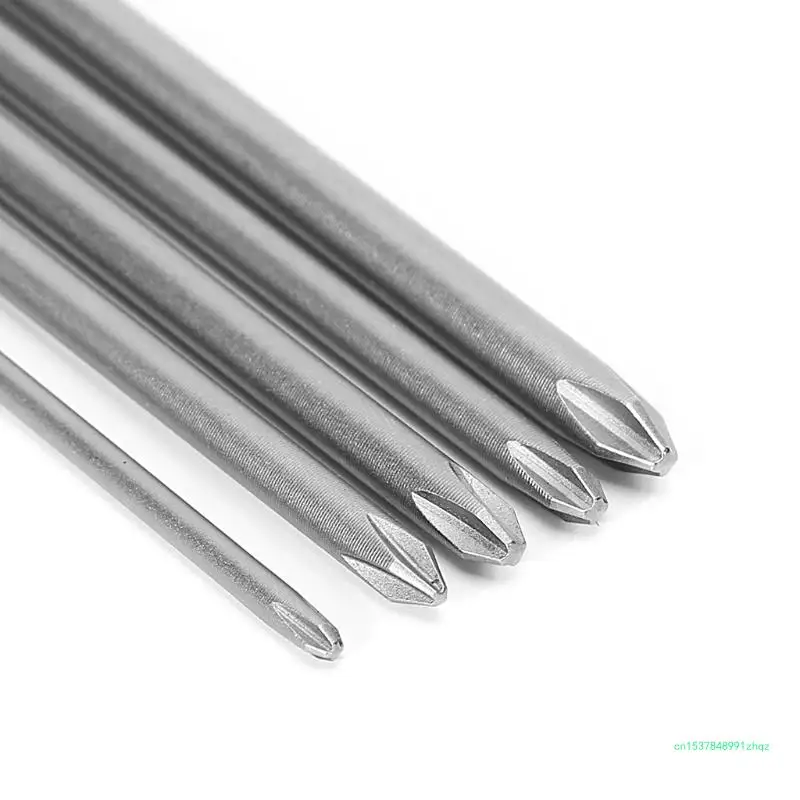 헤드 PH1 PH2 전기 드라이버용 크로스용 1/4인치 150mm 길이 S2 마그네틱 5개