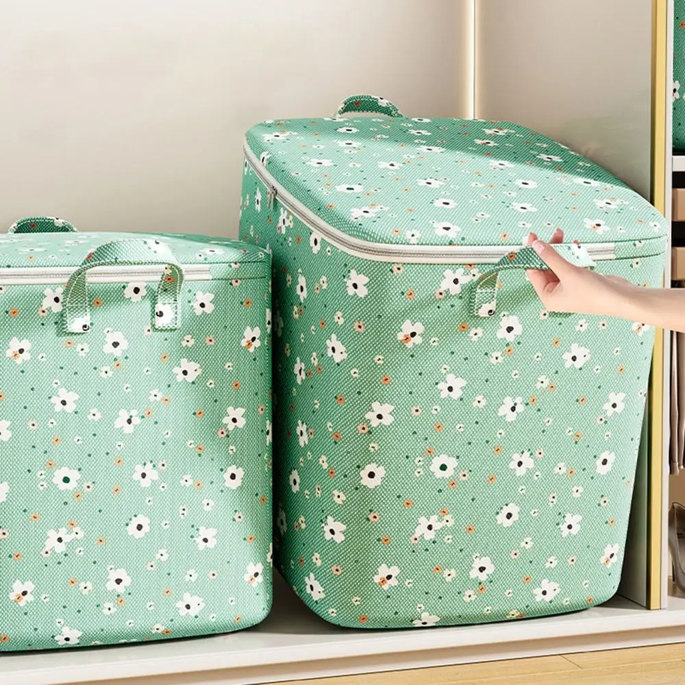 Folding Storage Baskets Quilt Organizer Clothes Storage Bag with Handles Large Capacity Home Closet Storage Organization 4