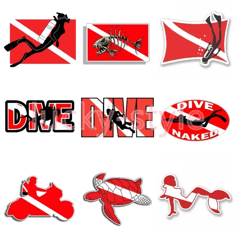 

Personalized Dive Car Stickers Auto Moto Car Helmet Motorcyle Car Body Waterproof PVC Vinyl Decals Car Accessories