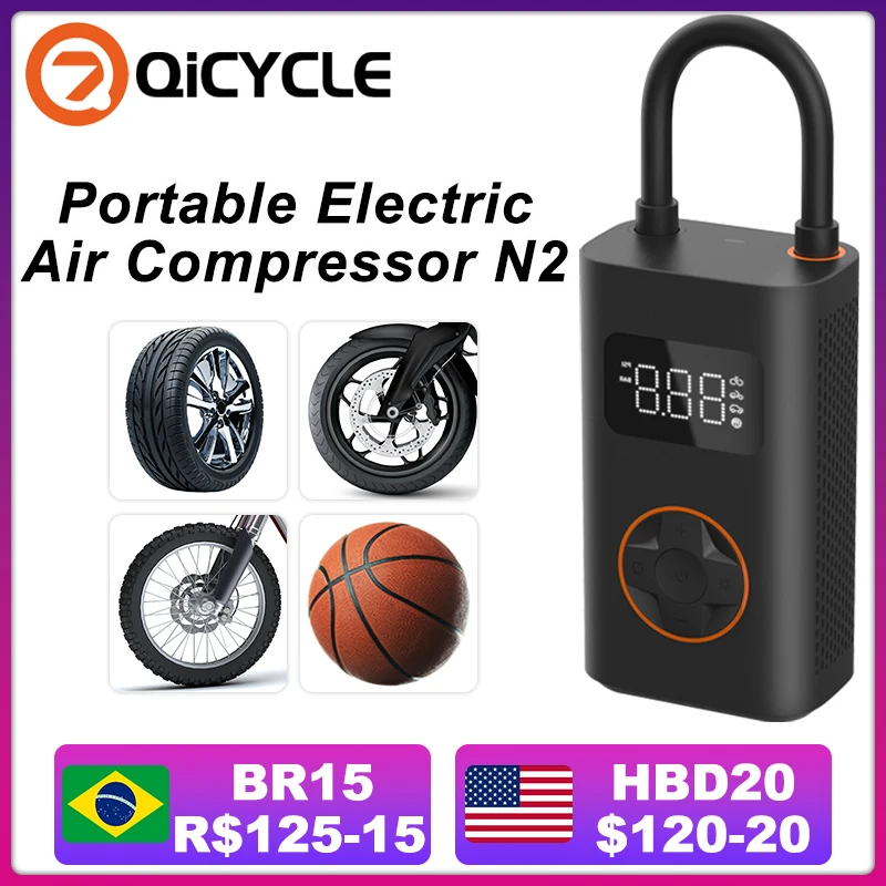 Xiaomi Mijia compressore d'aria per auto 2 pompa per pneumatici di  gonfiaggio per moto Bike Ball Tire pompa gonfiabile elettrica digitale  portatile - AliExpress