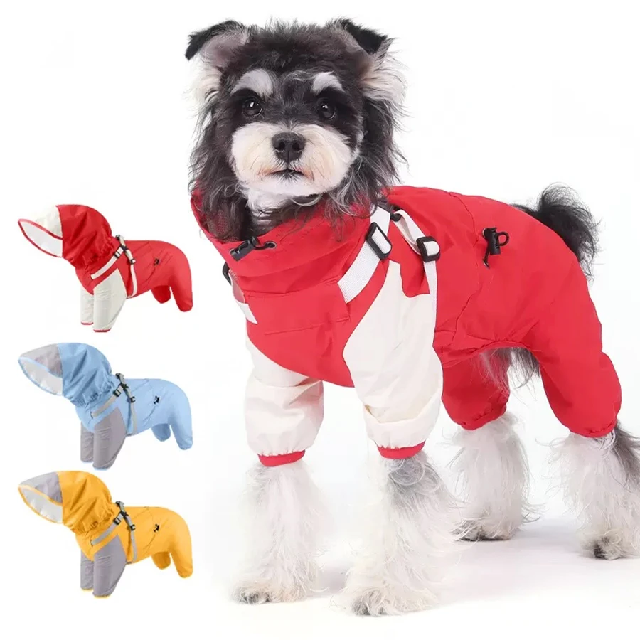 Hooded Waterproof Dog Raincoat 1