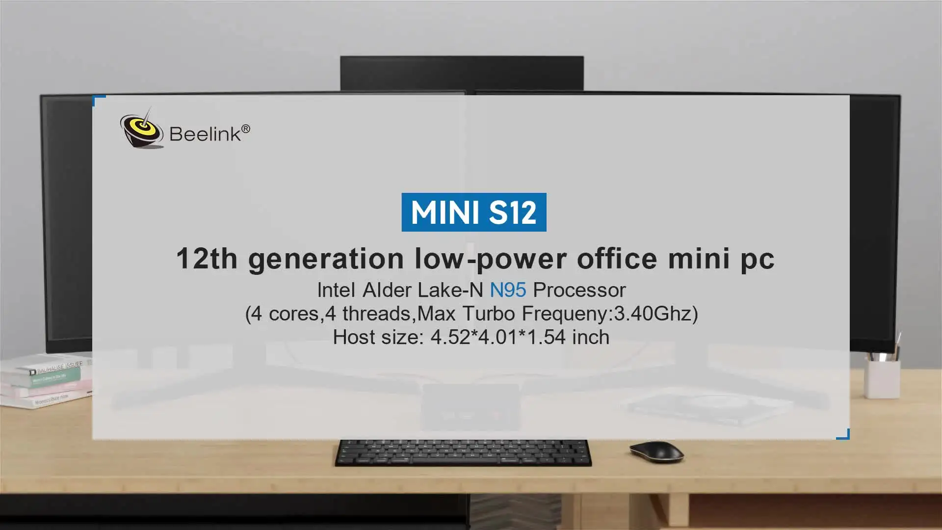 Beelink MINI S12 Mini PC 12th Gen Intel Alder Lake N95 8GB