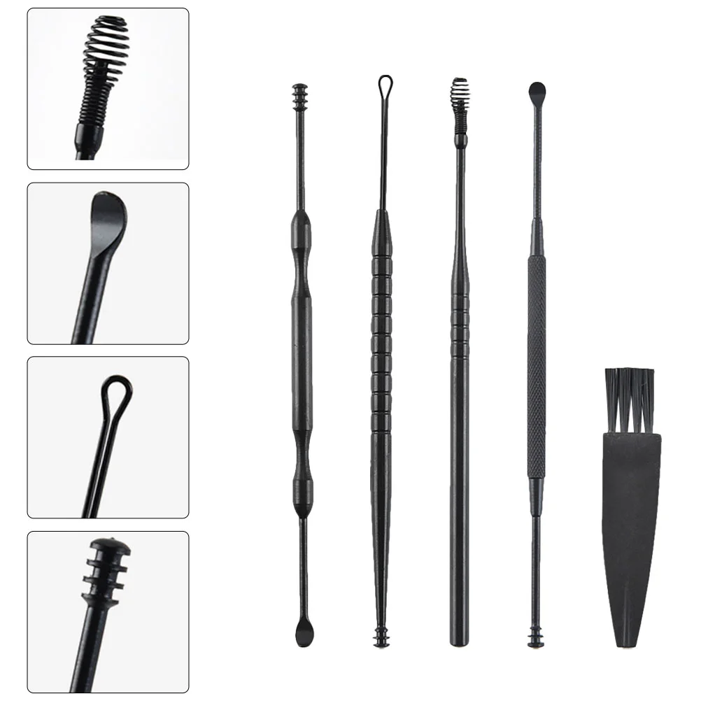 Gently Cleaning Ear Canaler Picking Tool Practical Cleaning Tools Kit Set Reliable 410 Steel Portable 6