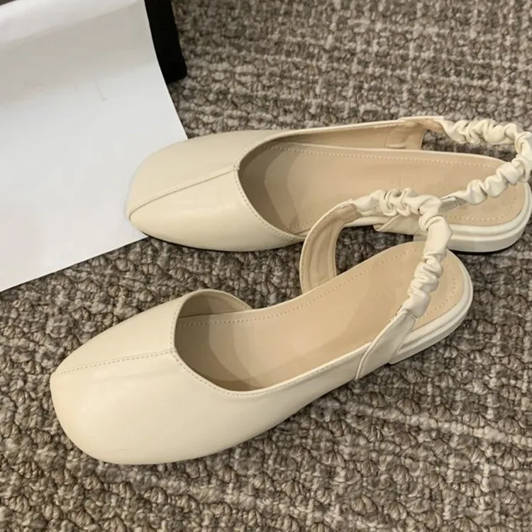 

Босоножки женские на низком каблуке, модные туфли с открытым носком, эластичная лента, прозрачные закрытые, черные, 2023