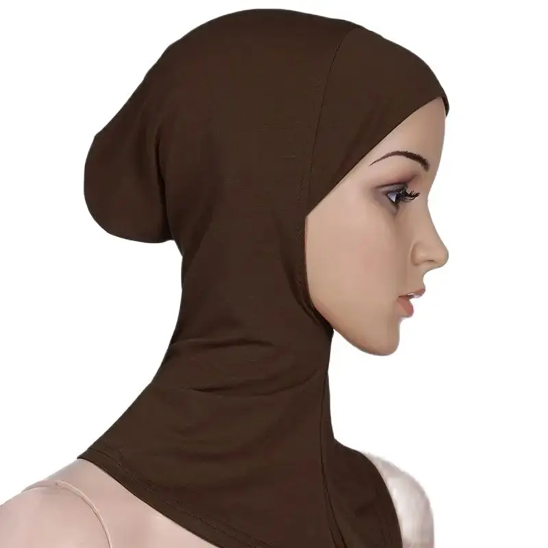 Women Muslim Underscarf Head Cover Solid Color Muslim Hijab Soft Elegant Head Scarves Female Scarf Turbans Hijabs Caps Headwear