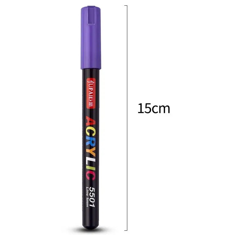 19Colors Acrylic Paint Pens Brush Marker Pen For Rock Painting Stone Ceramic Glas Wood Canvas DIY Graffiti Drawing Supplies