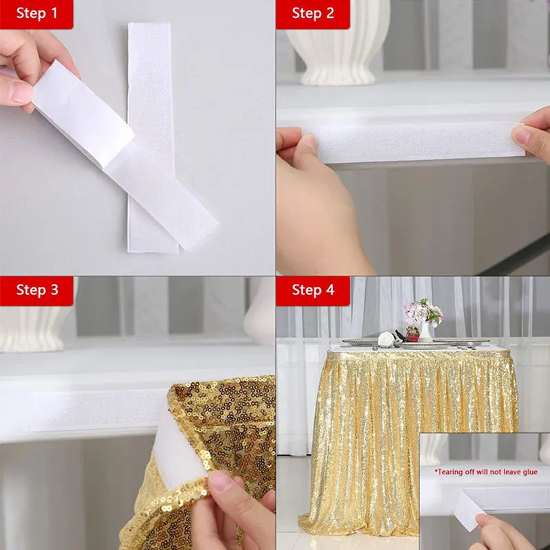 Rectangular Table Skirt Table Cover Glitter Sequin Skirt for Wedding Christmas Birthday Party Accessories Home Decoration table cover table skirt