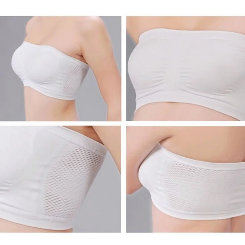 Soft Comfort Women Tube Top Underwear Strapless Breathable Seamless Stretch Invisible Bra 1PC