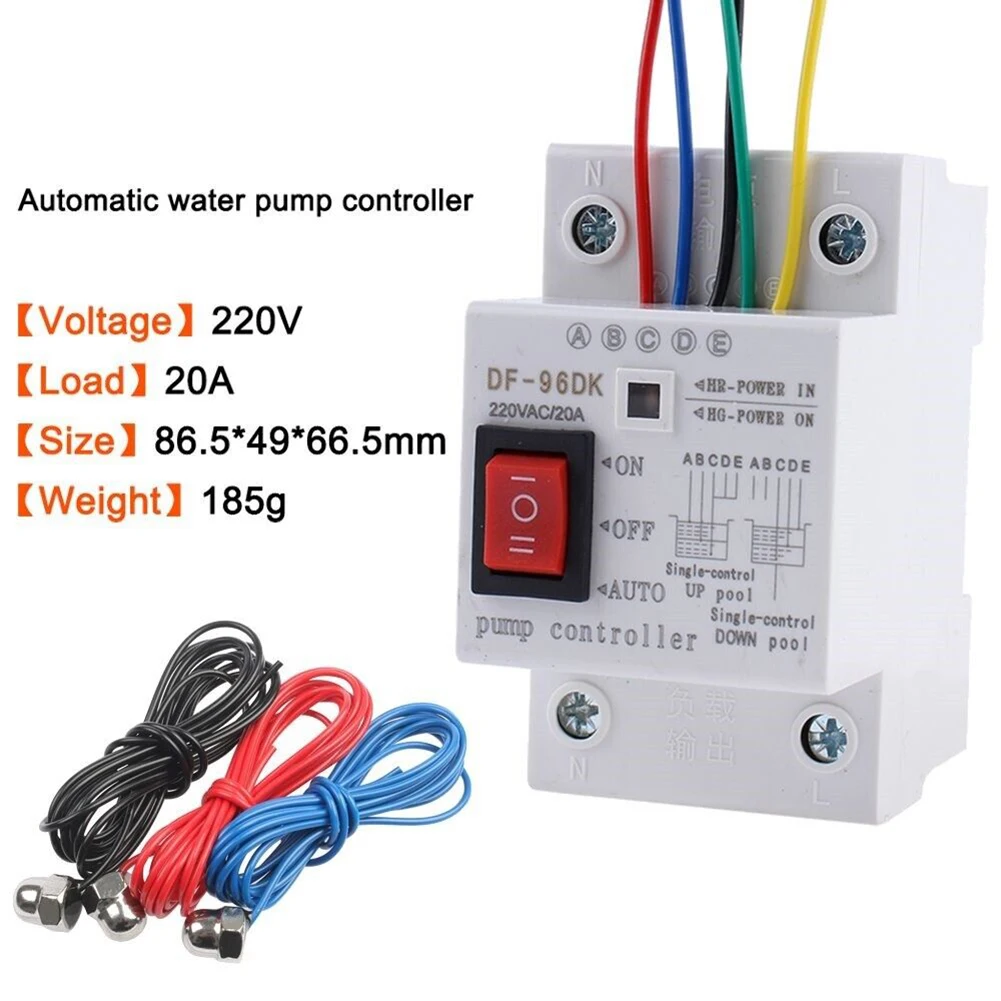 Regolatore Automatico Della Pompa Dell'Acqua Interruttore Serbatoio Rilevamento Del Livello Del Liquido 20A 220V 50Hz Sensori Di Livello Forniture Per
