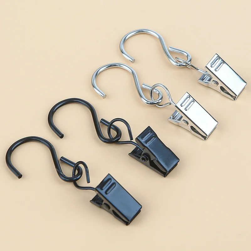 

10pcs Multipurpose Curtain Photo Picture Party String Lights Outdoor Activities Supplies Metal Hanging S Shape Hooks with Clip