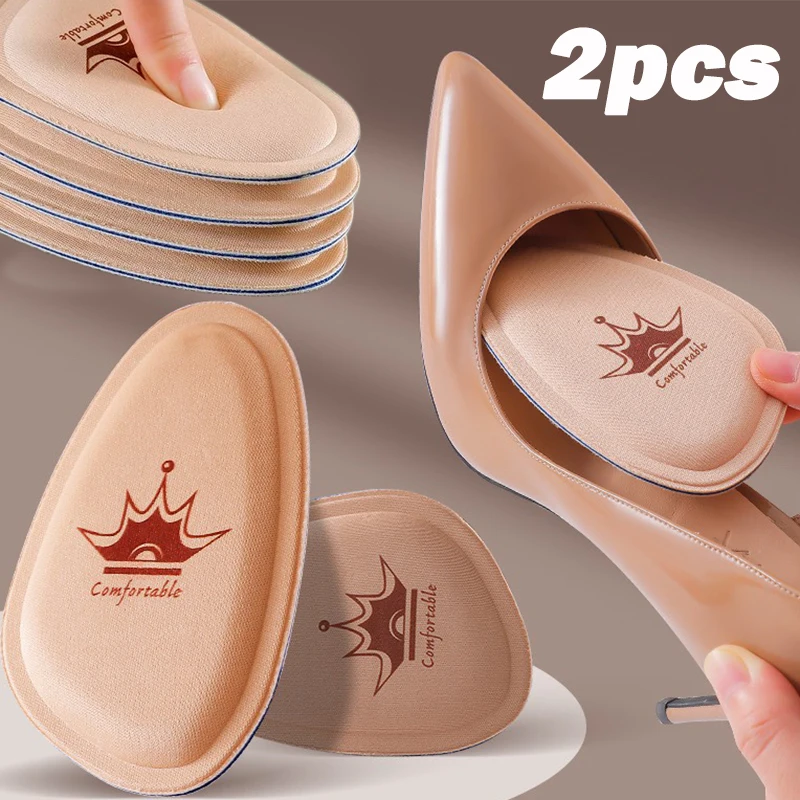 

Women Forefoot Pad Relief Forefoot Insert Half Size Insoles Non-slip Sole Shoe Breathable Sweat Absorbing Foot Pads for Shoes