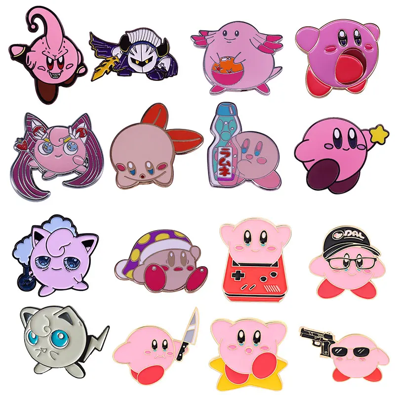 Hard Enamel Pin Kirby Badge Pin Kirby Kirby Game Pin Batch Kirby Animation Derivatives