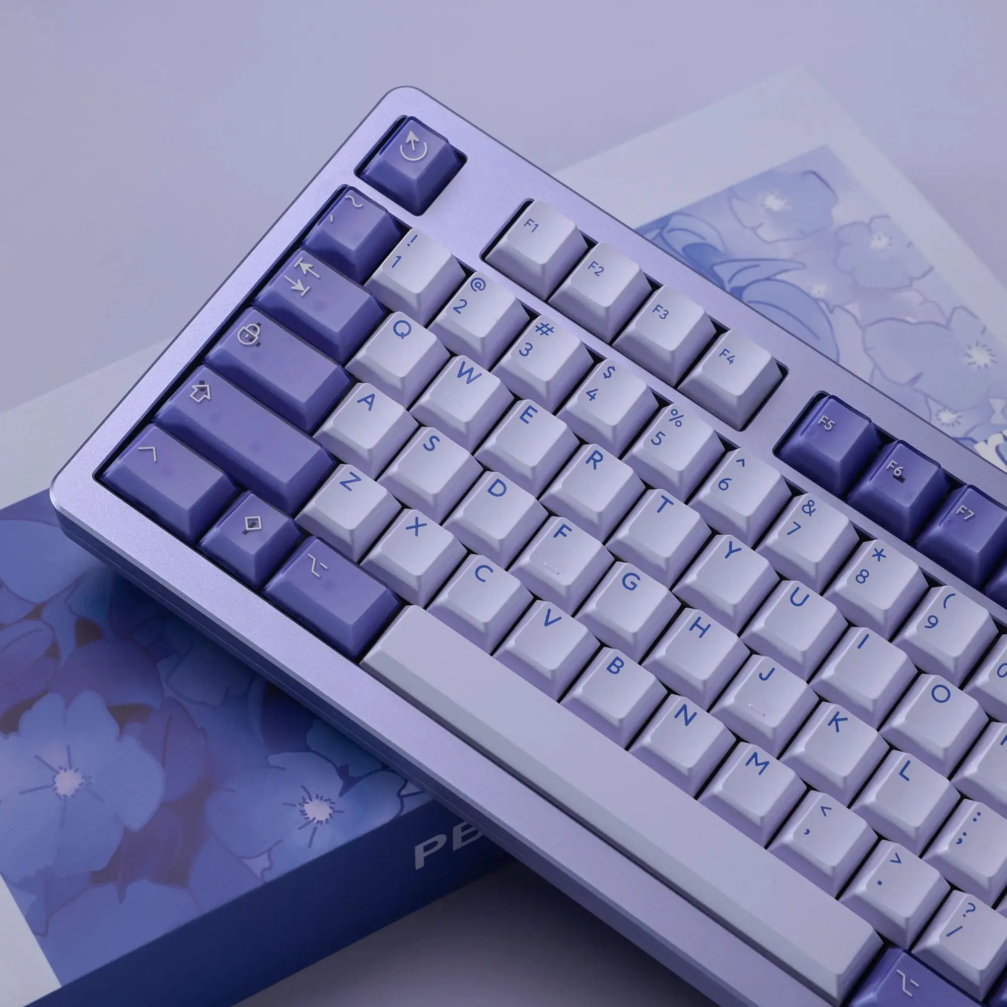 [기본 키트] PBTfans 페어리 체리 프로필, MX 스타일 키캡, KBDfans