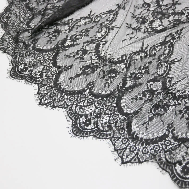 (1.5x3meters) Fashion High Quality Handmade Dress DIY White Eyelash Lace Manual DIY Trimming Fabric Curtain Decoration