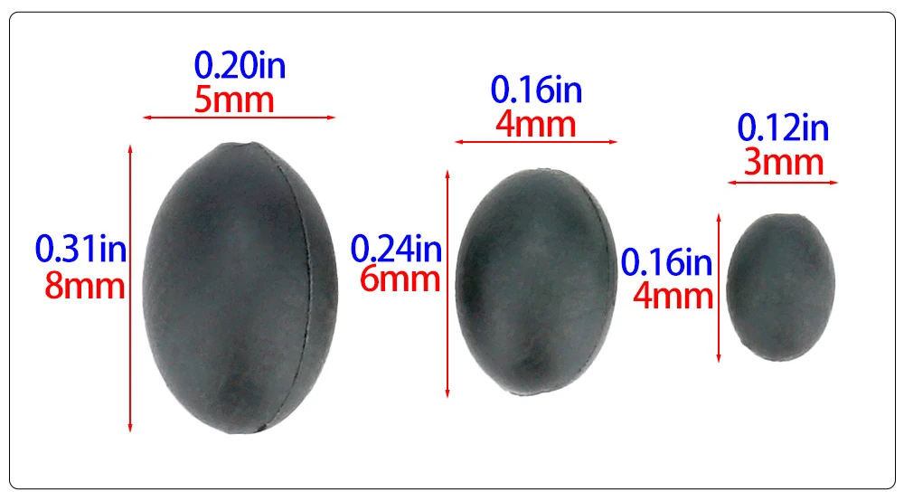 Hirisi 1set Wolfram Platinen Hooklink Gewichte Größe 4mm/6mm/8mm Karpfen Angelgerät AG301 Angelzubehör – Detail 2