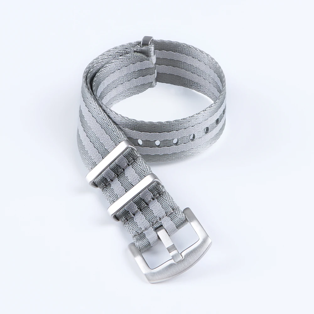 Durable Nylon Fabric Wristband with Stainless Steel Buckle - Available in Multiple Sizes
