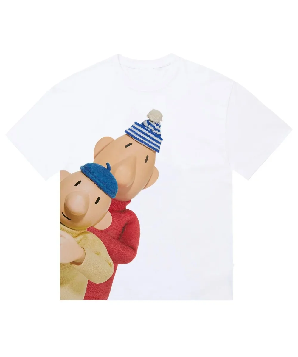 Lustiges T-Shirt mit Cartoon-Charakter-Print, Modischer Trend, Kurzarm, Rundhalsausschnitt, Lässige Streetwear, Lebhaftes Geometrisches Design – Detail 6