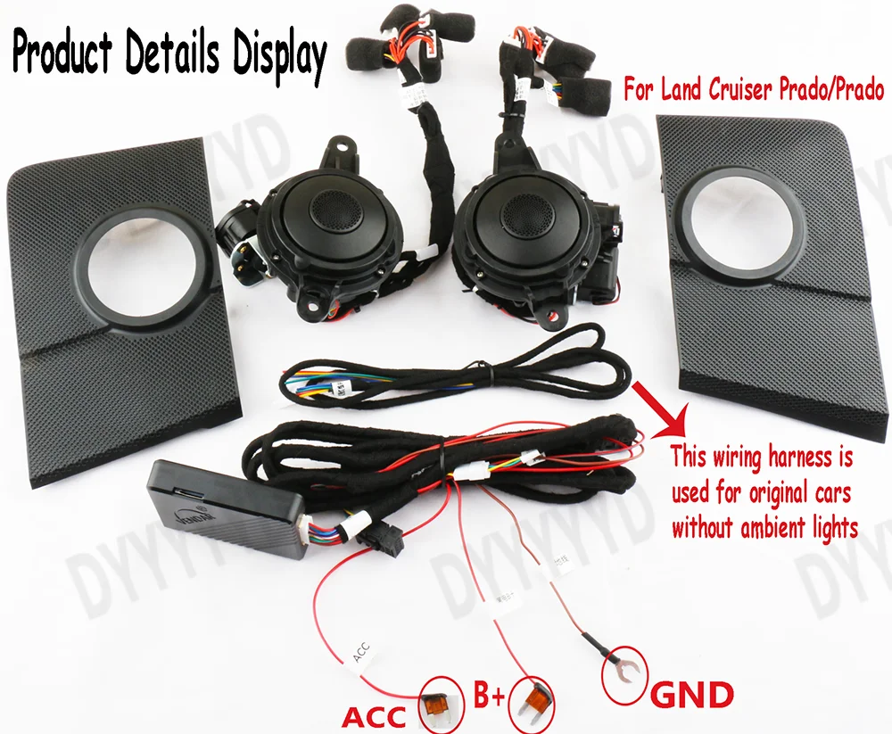 Toyota Land Cruiser 200 Corolla Prado Camry Allion 오디오 트위터 업그레이드 주변 LED 라이트 키트 용 자동차 리프팅 스피커 수리