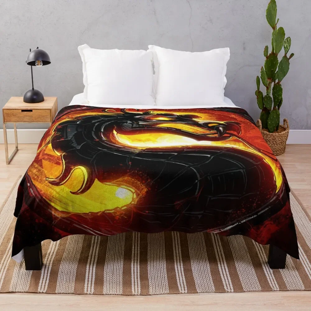 

Mortal Kombat Throw Blanket Comforter Plaid on the sofa Blankets