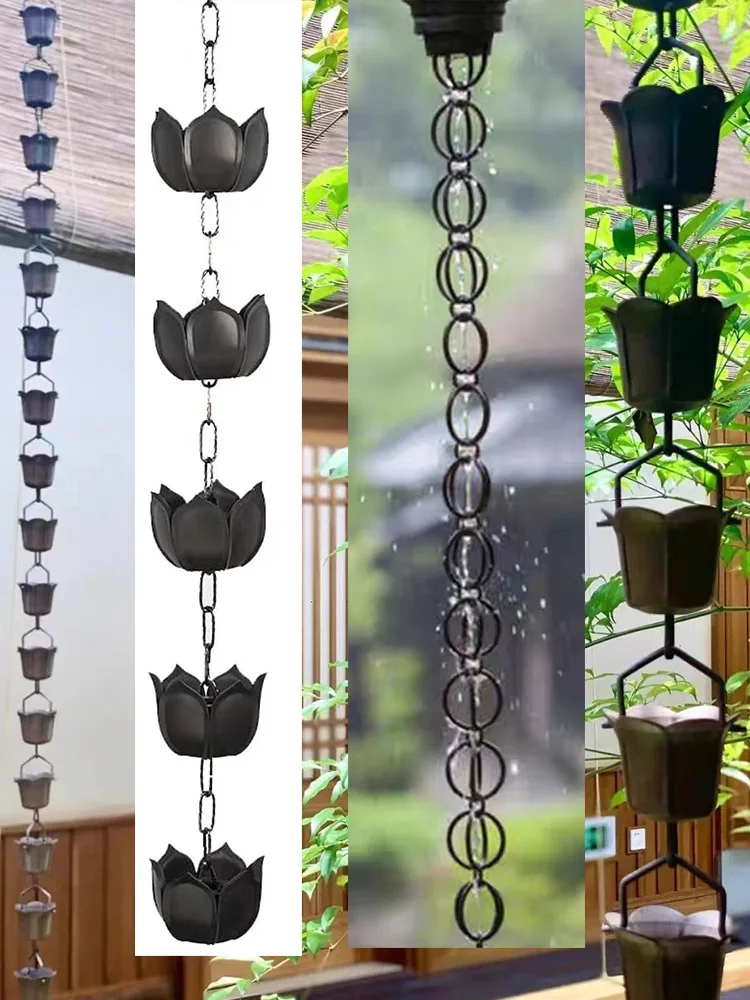 

Courtyard Rain Chain Leaking Rain Chain Drainage Chain Eaves Villa Homestay Japanese Style Farm House Falling Water Inn Courtyar