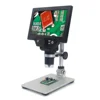 G1200 7-Inch Digital Microscope 1200x Continuous Zoom HD 12MP Industry Microscope Adjustable Stand Built-in Battery Magnifier 2
