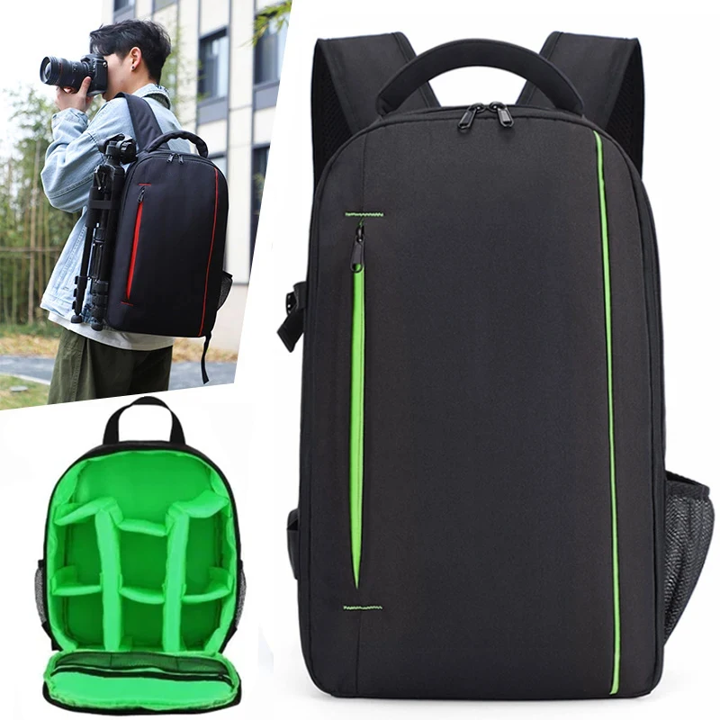 SLR 카메라 가방 니콘 캐논  디지털 렌즈 야외 사진 촬영 가방 경량 방수 천 대용량 다기능