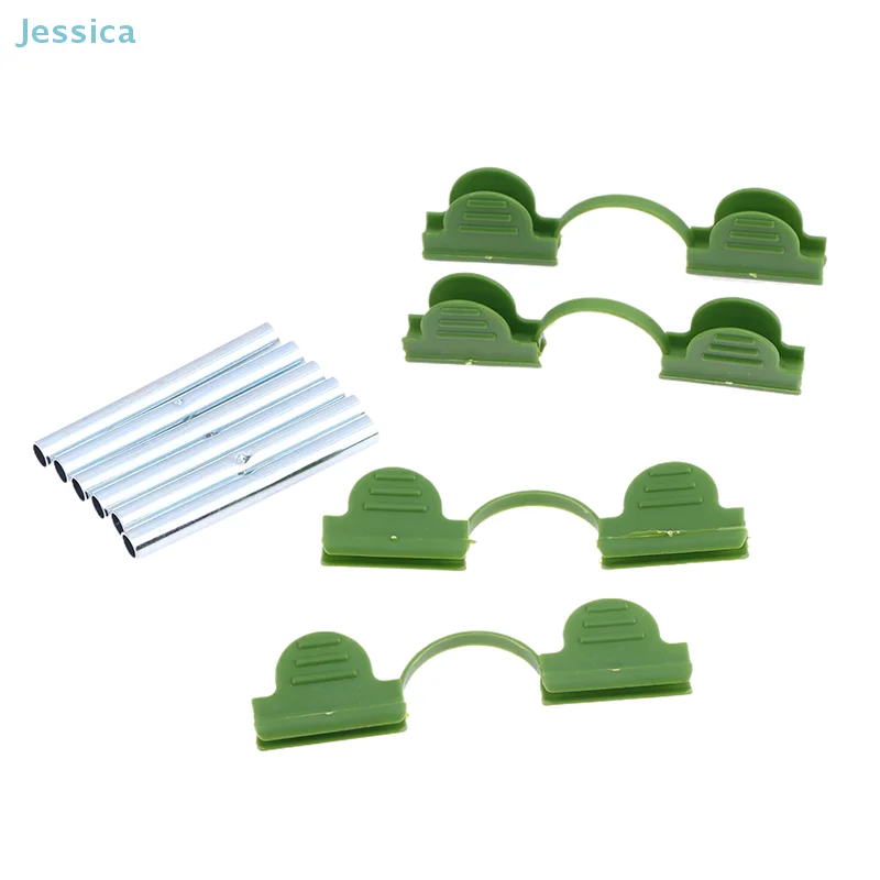 &hearts;Garden Plant Support Clips Set-Reusable Plastic Vine Clamps with Wire Stakes for Tomato, Cucumber & Climbing Plants