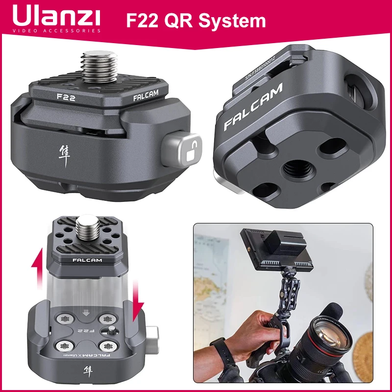 Ulanzi-falcam F22 Quick Release System Arca Swiss Braçadeira Placa para Nikon Canon Sony Dslr Câmera Tripé Gaiola