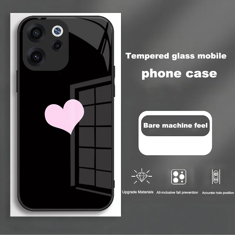 Luxury Shockproof Tempered Glass Phone Case with Full Camera Protection