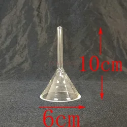 Glass funnel 60mm diameter triangle funnel cone funnel chemical experiment equipment