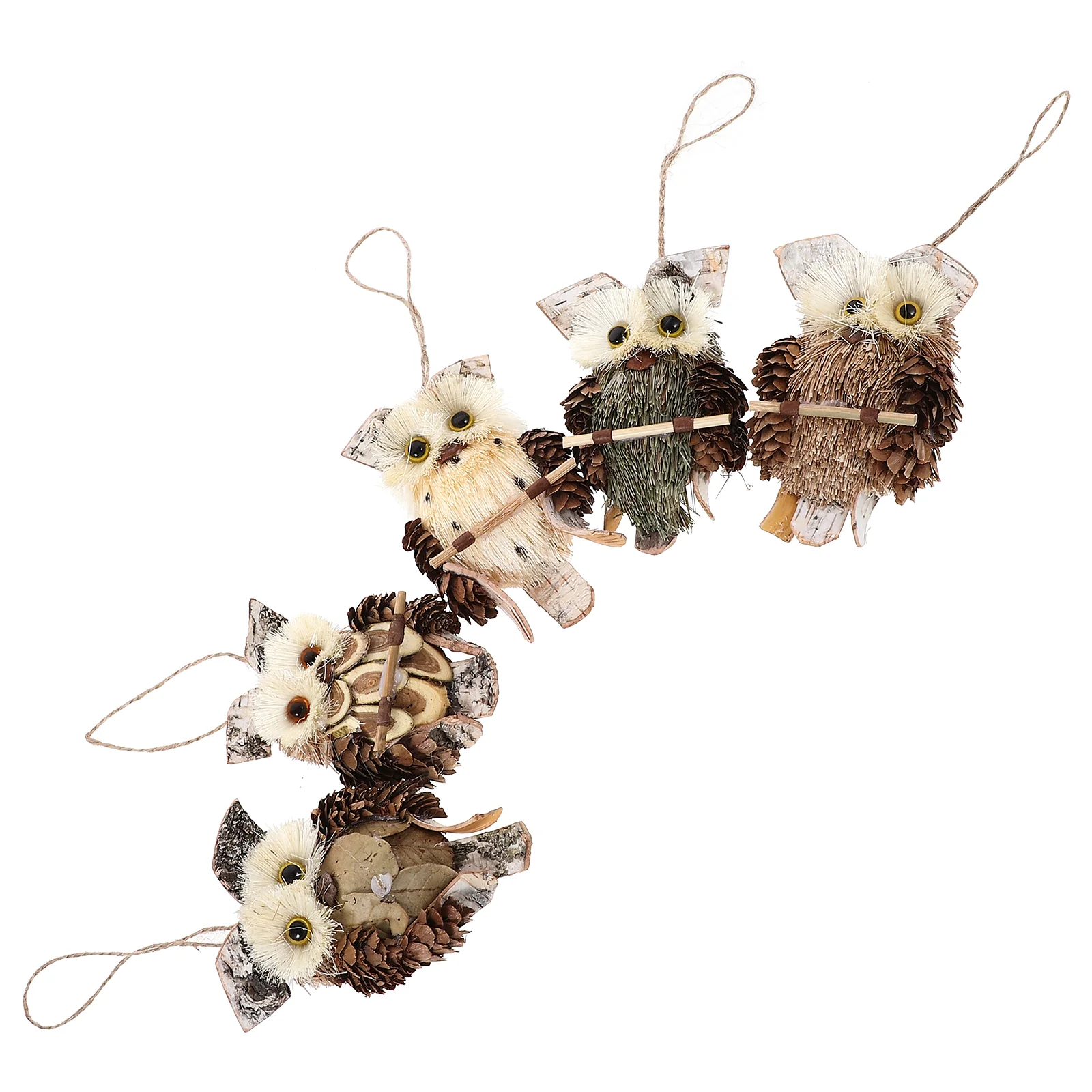 

5pcs Hanging Owl Pendant Craft Wall Window Owl Sculpture Owl Artwork for Decor