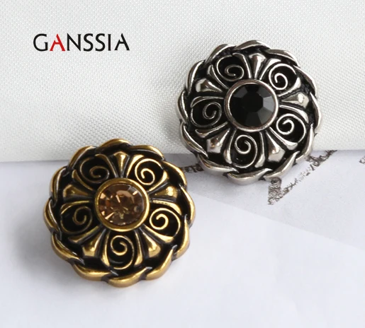 Ganssia 1 Inch Buttons 25mm Sewing Flatback Button Black Colored Pack of 50  for sale online