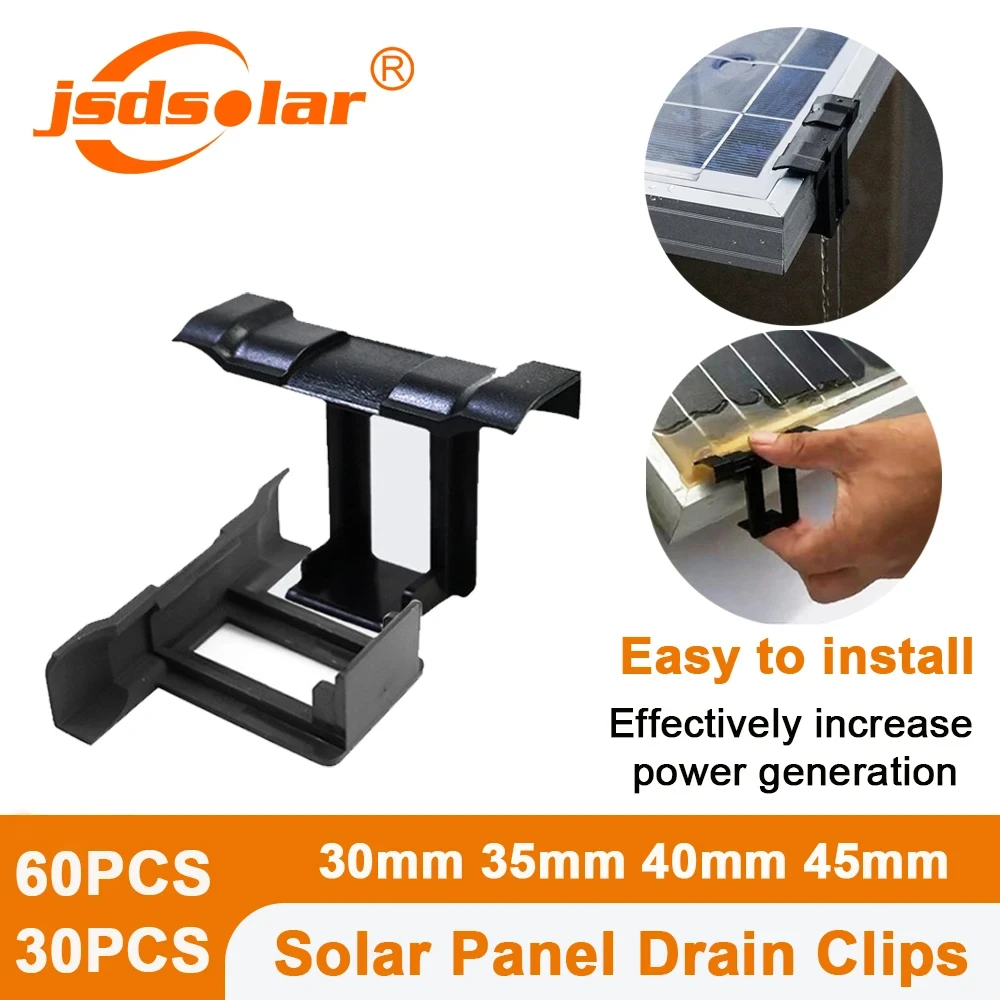 

Solar Drainage Water Diversion Clip 30mm 35mm 40mm Solar Panel Water Drain Clips Photovoltaic Mud Removal Clip Solar Clean Clamp
