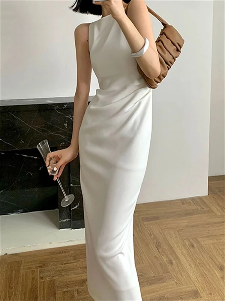 knee length dresses for ladies Womens Summer Sleeveless Mini Dress V Neck Spaghetti Strap with Pocket main image 0