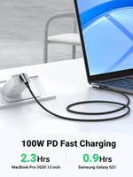 UGREEN 90 Degree PD100W USB C to USB C Charging Cable for iPhone 17 Samsung MacBook iPad Quick Charger 4.0 PD Fast Charging Cord - Image 3