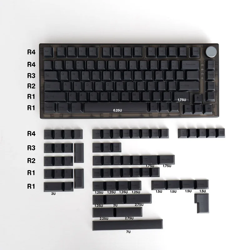 teclas gmk clones dark keycaps minimall preto pbt corante sub keycap cereja perfil para teclado mecânico layouts